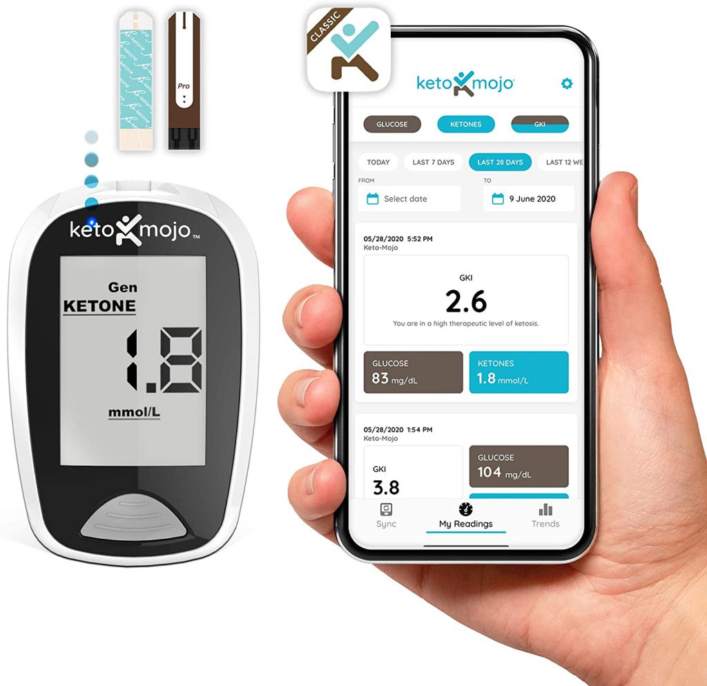 KETO MOJO GK Glucose and Ketona Bluetooth Monitor
